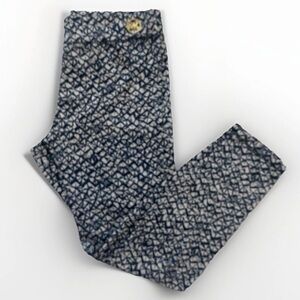 Michael Kors Blue and White Patterned Leggings